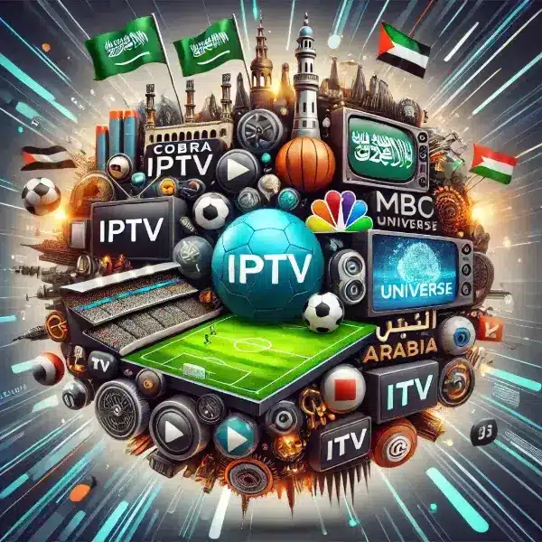 An illustration of three IPTV servers in Saudi Arabia: Cobra IPTV + Aroma IPTV + Universe IPTV 